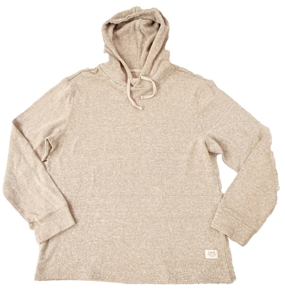 Katin Mens Sock Hooded Sweater Light Heather Beige Sweatshirt L Coastal Beach